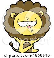 Cartoon Bored Lion