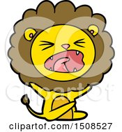 Cartoon Lion Throwing Tantrum
