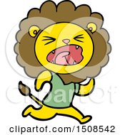 Poster, Art Print Of Cartoon Lion Running