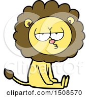 Poster, Art Print Of Cartoon Bored Lion