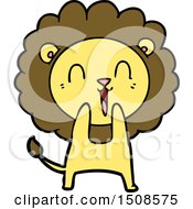 Poster, Art Print Of Laughing Lion Cartoon