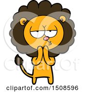 Poster, Art Print Of Cartoon Lion Considering