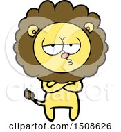 Poster, Art Print Of Cartoon Tired Lion