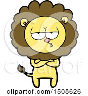 Cartoon Tired Lion