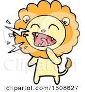 Poster, Art Print Of Cartoon Roaring Lion