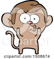 Poster, Art Print Of Cartoon Hooting Monkey