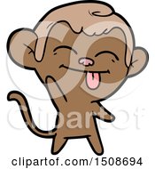 Funny Cartoon Monkey Waving