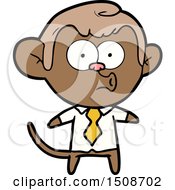 Cartoon Office Monkey