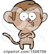 Cartoon Surprised Monkey