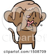 Poster, Art Print Of Crazy Cartoon Monkey