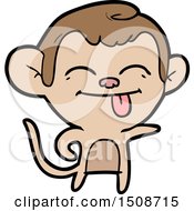 Poster, Art Print Of Funny Cartoon Monkey Pointing