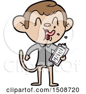 Poster, Art Print Of Crazy Cartoon Monkey Manager