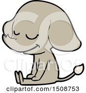 Poster, Art Print Of Cartoon Smiling Elephant