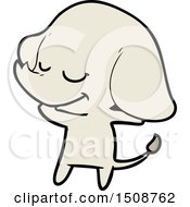 Cartoon Smiling Elephant