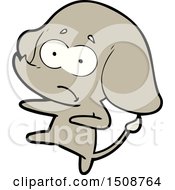 Cartoon Unsure Elephant
