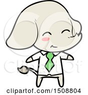 Poster, Art Print Of Cute Cartoon Boss Elephant