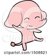 Cute Cartoon Elephant Dancing