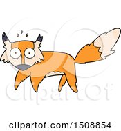 Cartoon Startled Fox