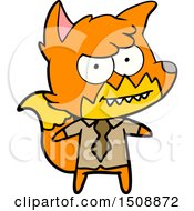 Cartoon Grinning Fox