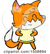 Cartoon Friendly Fox