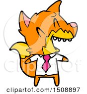 Laughing Fox In Shirt And Tie
