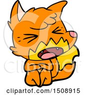 Poster, Art Print Of Angry Cartoon Fox Sitting On Floor