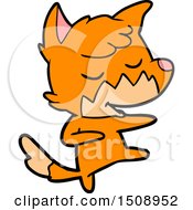 Poster, Art Print Of Friendly Cartoon Fox Dancing