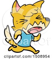 Angry Cartoon Fox Running