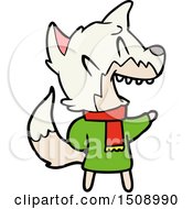 Poster, Art Print Of Laughing Fox Wearing Winter Clothes
