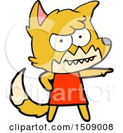 Cartoon Grinning Fox