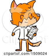 Cartoon Happy Fox Salesman