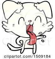 Cartoon Panting Dog