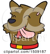 Cartoon Happy Dog Face by lineartestpilot