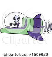 Poster, Art Print Of Cartoon Alien Spacecraft