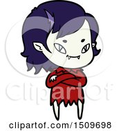 Poster, Art Print Of Cartoon Friendly Vampire Girl