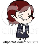 Cartoon Friendly Vampire Girl