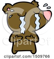 Cartoon Crying Bear