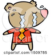 Cartoon Crying Bear In Shirt