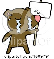 Cartoon Crying Bear