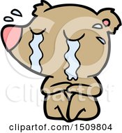 Poster, Art Print Of Cartoon Crying Bear