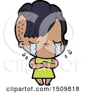 Poster, Art Print Of Cartoon Crying Girl
