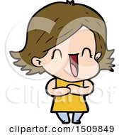 Cartoon Laughing Woman
