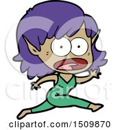 Poster, Art Print Of Cartoon Shocked Elf Girl