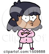 Poster, Art Print Of Cartoon Whistling Girl