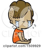 Cartoon Crying Girl