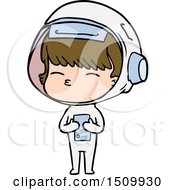 Poster, Art Print Of Cartoon Curious Astronaut