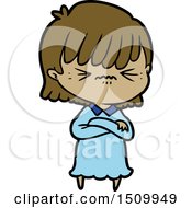 Annoyed Cartoon Girl