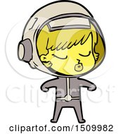 Cartoon Pretty Astronaut Girl