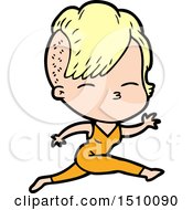 Cartoon Girl Leaping