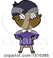 Cartoon Boy Wearing Spectacles